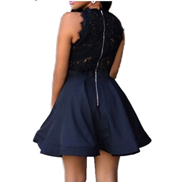 Black laced top dress - Picture 2 of 4